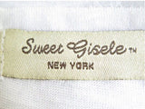 Big Apple NYC Bling-Embellished V-Neck T-Shirt - Sweet Gisele