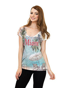 Miami Tropical V-Neck T-Shirt