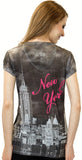 New York Skyline V Neck T Shirt