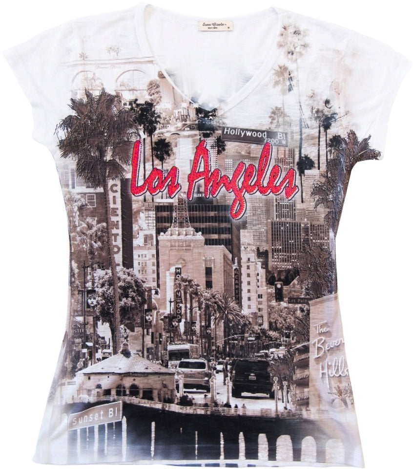 Los Angeles V-Neck T-Shirt