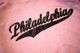 Philadelphia Swoosh Raglan Two-Tone Bling-Embellished Pullover Hoodie - Sweet Gisele