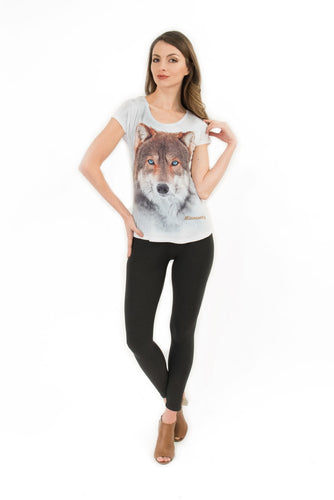 Minnesota Wolf Inspired Round-Bottom T-Shirt - Sweet Gisele