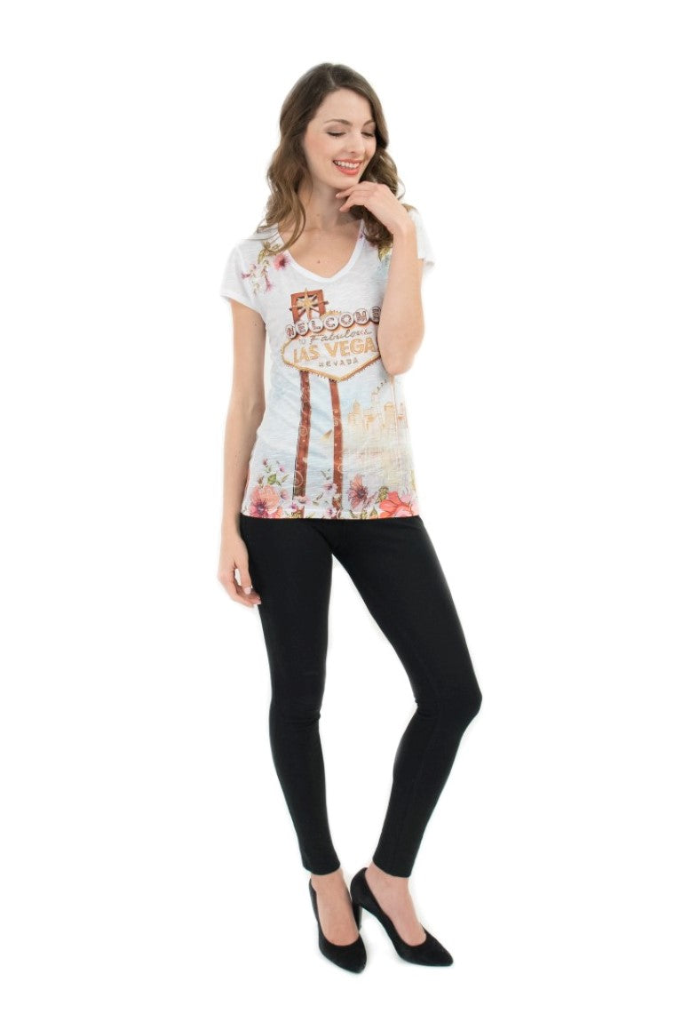 LV ambiance Las Vegas T-shirt Girls Clothes Girls Lace Tee Blouse