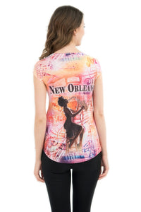 New Orleans Retro Jazz Bling-Embellished Tunic - Sweet Gisele