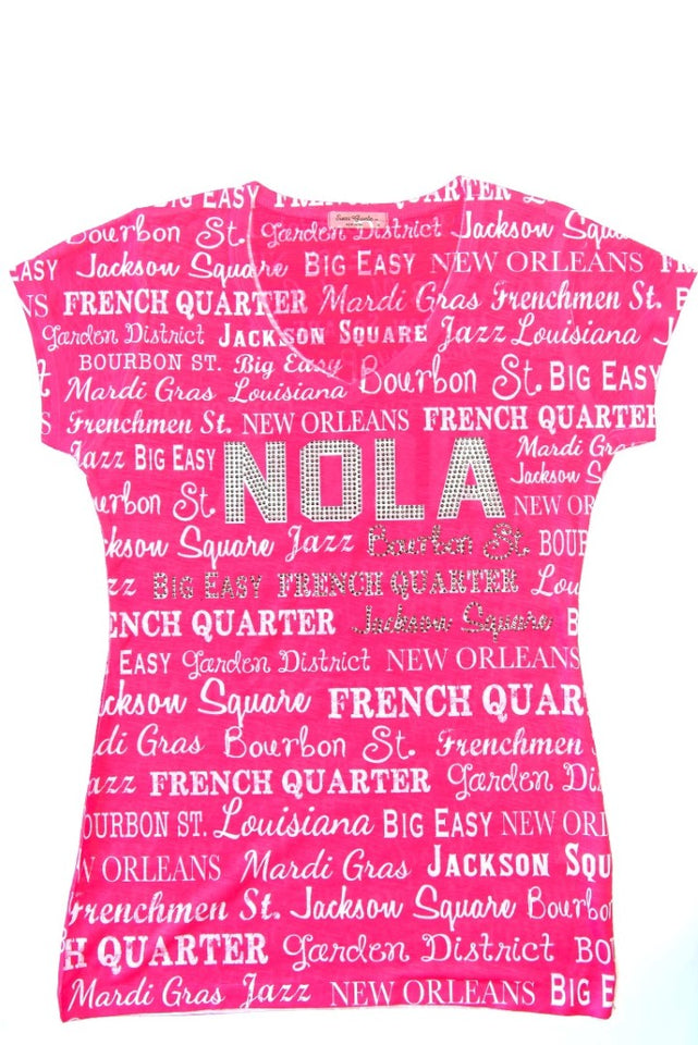 Comfort Colors Pink Shirt Size Medium T-Shirt New Orleans Bourbon Street