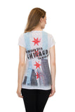 Chicago Flag Skyline V-Neck T-Shirt